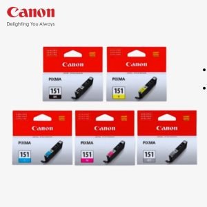 Kit Tintas Canon CLI-151XL Original BK C M Y GY para PIXMA MG5410 MG6310 IP7210 MX921 IX6810