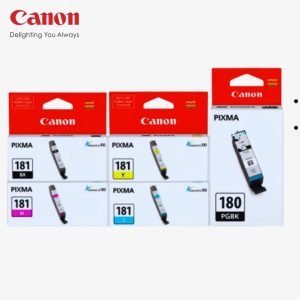 Kit Tintas Canon CLI-181 Original BK C M Y para PIXMA TS5010 TS6010 TS8010 TS9010 TR7510