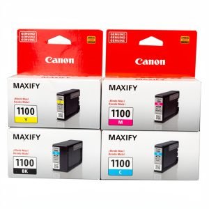 Kit Tintas Canon PGI-1100 Original BK C M Y para MAXIFY MB2010 MB2110 MB2310 MB2710